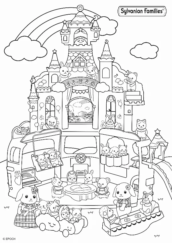 Sunny Castle Nursery Colouring Sheet